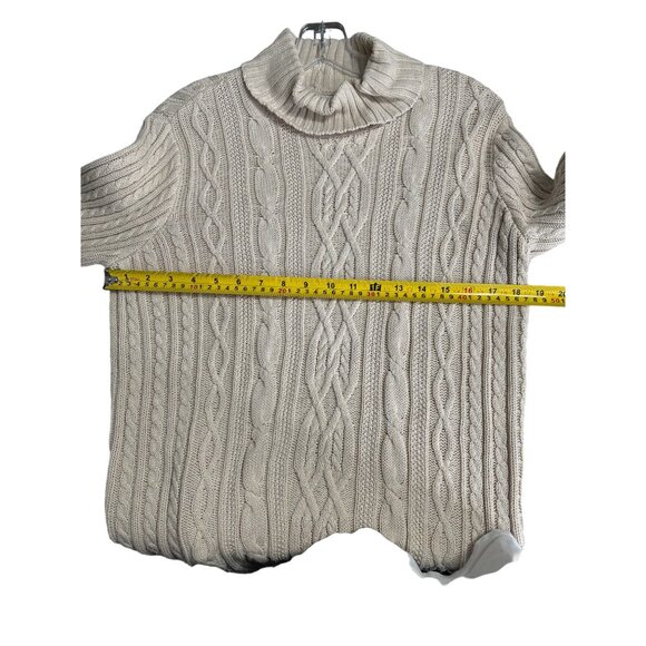 Croft & Barrow Cable Knit‎ Sweater Womens Size L Cabincore Cozycore Gorpcore - Picture 3 of 11